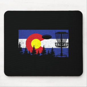 Colorado Flag Disc Golf Gift Disc Frisbees Golfer Mouse Pad