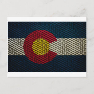 Colorado Flag Expanded Metal Awesome Postcard