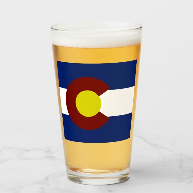 Colorado flag   glass (Front Filled)