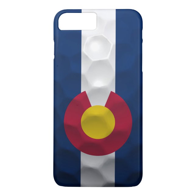 Colorado Flag Golf Ball Pattern Case-Mate iPhone Case (Back)