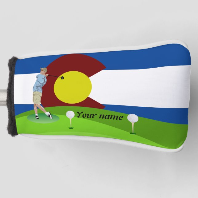 Colorado flag golf head cover (Front)
