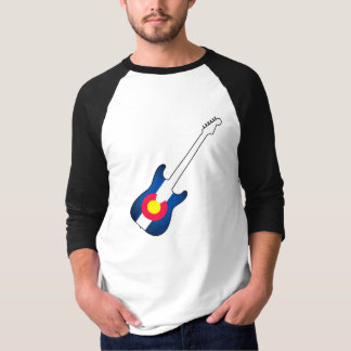 Colorado flag guitar mens reglan shirt