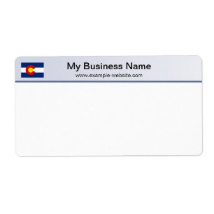 Colorado Flag Header Shipping Label
