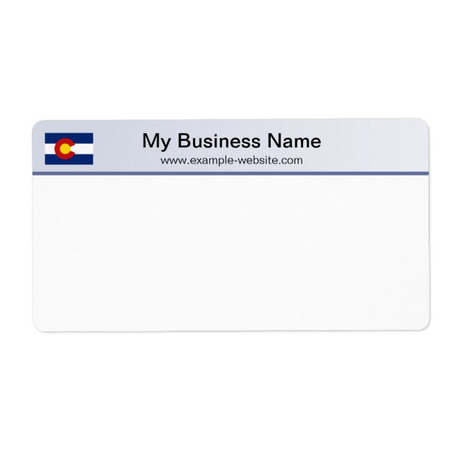 Colorado Flag Header Shipping Label (Front)