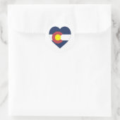 Colorado Flag Heart Classic Round Sticker (Bag)