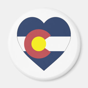 Colorado Flag Heart Magnet