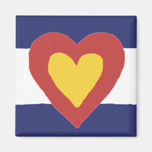 Colorado Flag Heart Magnet
