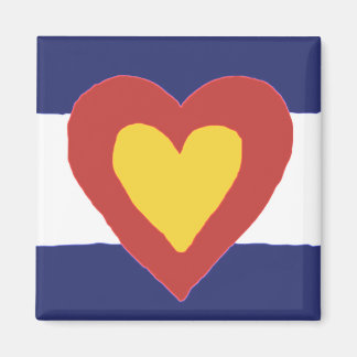 Colorado Flag Heart Magnet