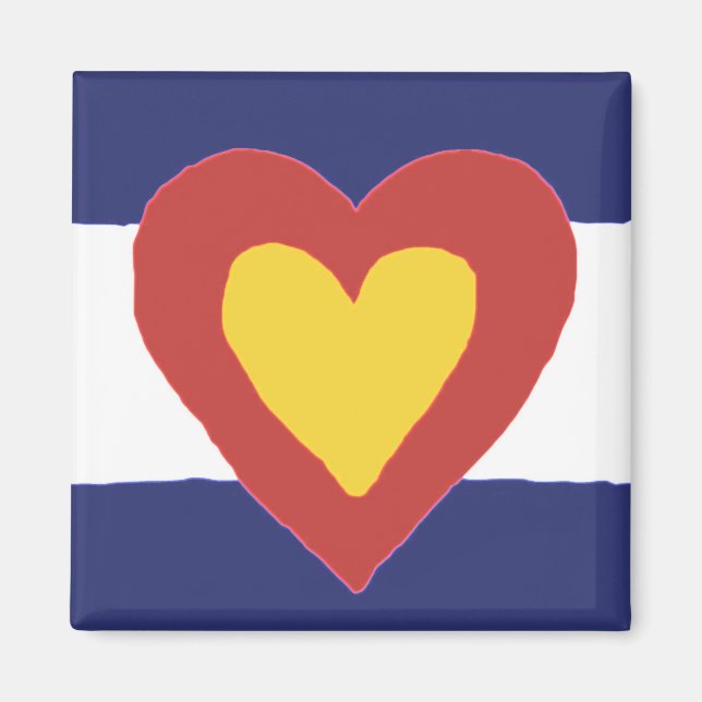 Colorado Flag Heart Magnet (Front)