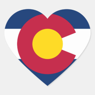 Colorado Flag Heart Sticker