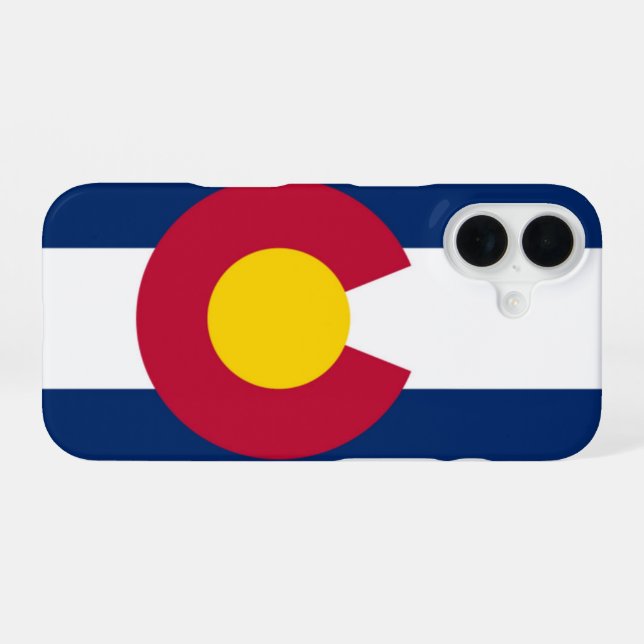 Colorado flag iPhone 16 case (Back Horizontal)