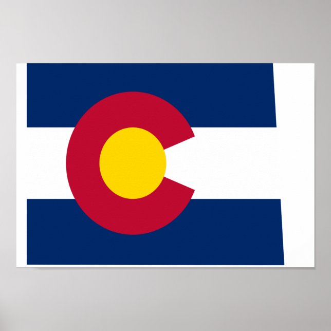 Colorado Flag Map Poster (Front)
