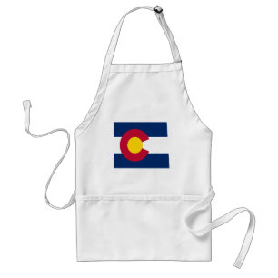 Colorado Flag Map Standard Apron