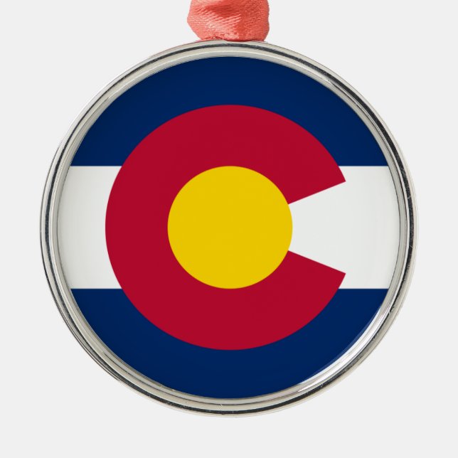 Colorado Flag Metal Ornament (Front)