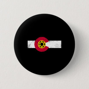 Colorado Flag Mountain Bike Cycling Riding Biking 6 Cm Round Badge