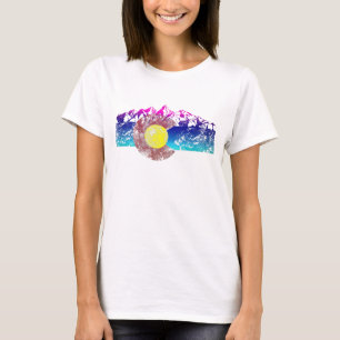 Colorado Flag Mountains Colourful Version T-Shirt