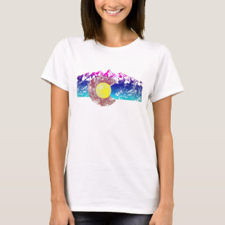 Colorado Flag Mountains Colourful Version T-Shirt