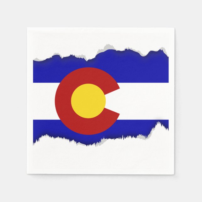 Colorado flag napkin (Front)