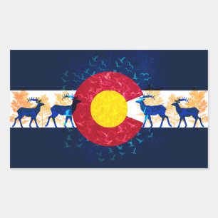 Colorado flag nature art scenery stickers