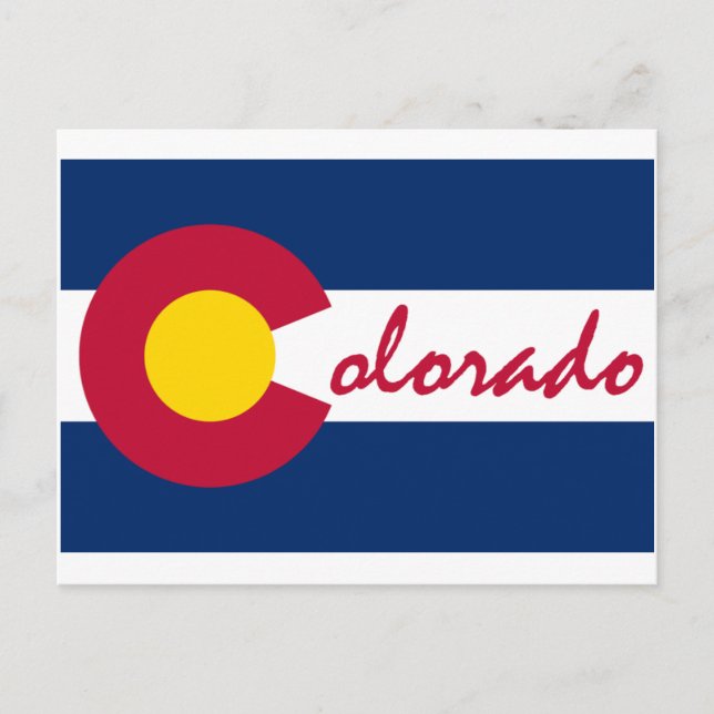 Colorado Flag Postcard (Front)