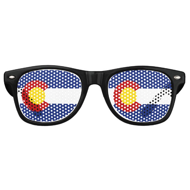 Colorado Flag Retro Sunglasses (Front)