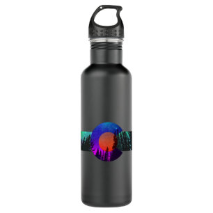 Colorado Flag Retro Vintage Colorado Mountains Tre 710 Ml Water Bottle