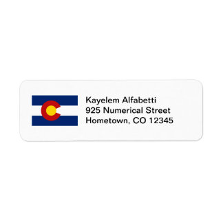 Colorado Flag Return Address Label