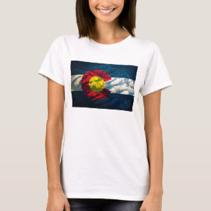 Colorado flag Rock Mountains T-Shirt