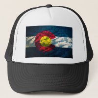 Colorado flag Rock Mountains