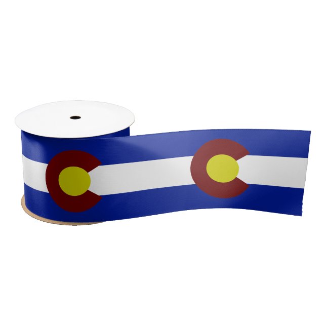 Colorado flag   satin ribbon (Spool)