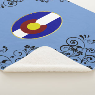 Colorado flag sherpa blanket