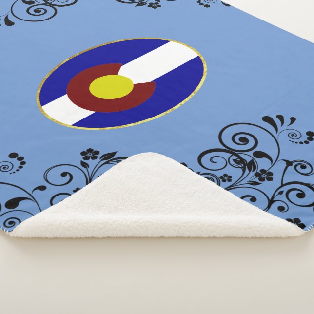 Colorado flag sherpa blanket (3/4)