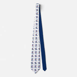 Colorado flag snowboarder necktie