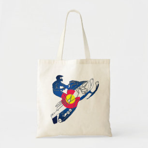 Colorado flag snowmobile tote bag