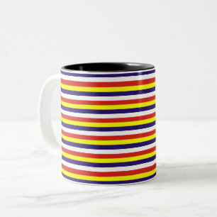 colorado flag stripes united states america USA pa Two-Tone Coffee Mug
