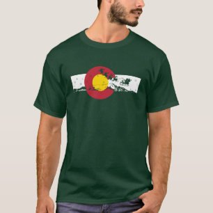 Colorado Flag T-Shirt - Christmas Design - Santa