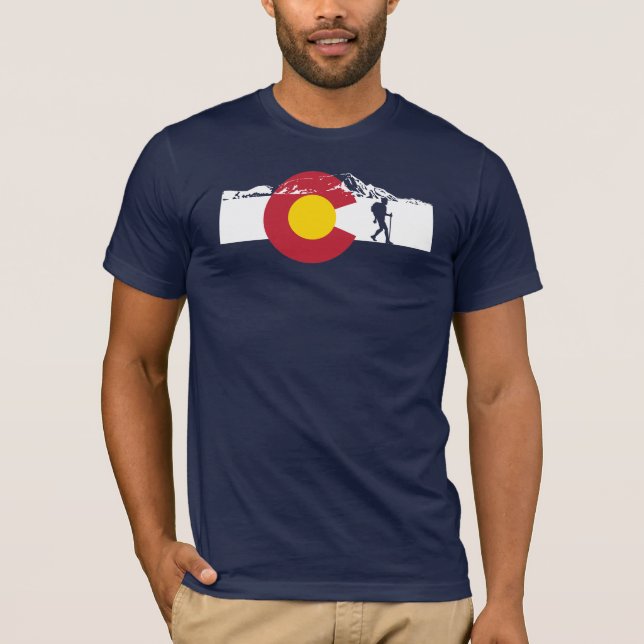 Colorado Flag T-Shirt - Hike Colorado (Front)