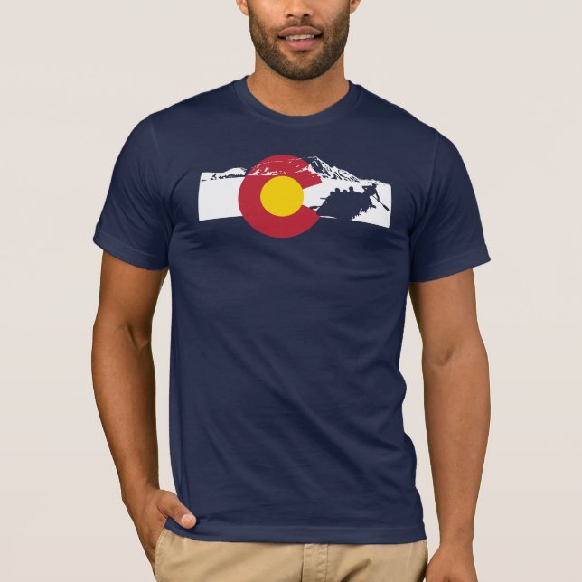 Colorado Flag T-Shirt -  Whitewater Rafting (Front)