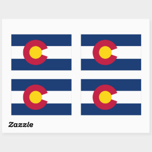 Colorado Flag, The Centennial State, Coloradans Rectangular Sticker