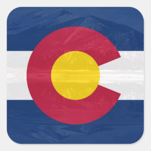 Colorado Flag, The Centennial State, Coloradans Square Sticker