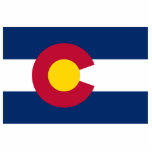 Colorado Flag, The Centennial State, Coloradans Standing Photo Sculpture<br><div class="desc">The colours in Colorado's flag represent the environmental features of the state. White symbolises the snow on her mountains,  gold acknowledges the abundant Colorado sunshine,  red represents Colorado's red soil,  and blue is a symbol of her clear blue skies. "this image is Public Domain"</div>