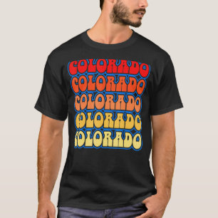 Colorado Flag Vintage Typography 70s State Pride G T-Shirt