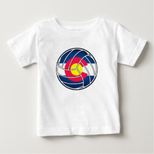 Colorado flag volleyball kids shirt