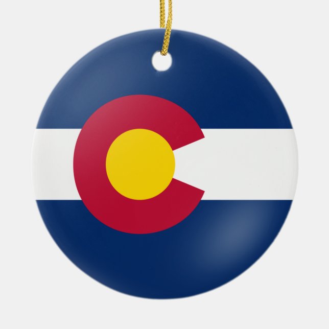 Colorado Flair Ceramic Ornament (Front)