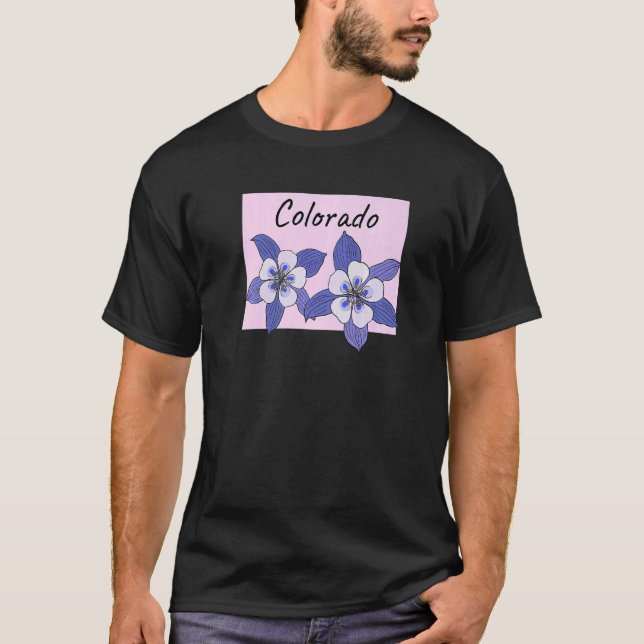 Colorado Flower Rocky Mountain Columbine   T-Shirt (Front)