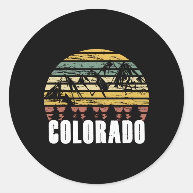 Colorado For Coloradans Distressed Classic Round Sticker (Front)