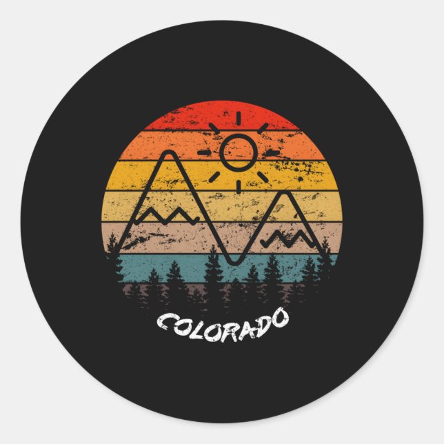 Colorado Forest And Mountains Classic Round Sticker (Front)
