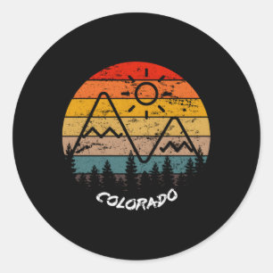 Colorado Forest And Mountains Classic Round Sticker