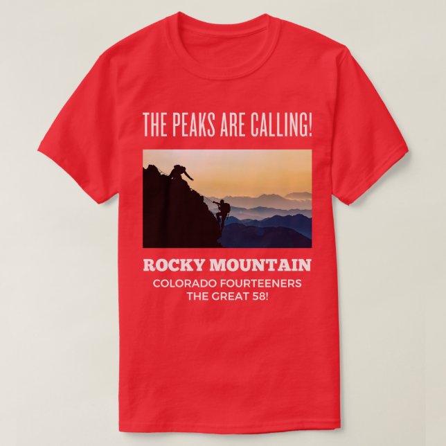 Colorado Fourteeners Adventure TShirt (Design Front)