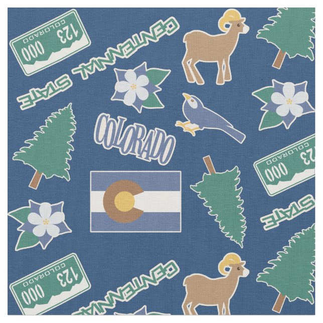 Colorado Fun Pattern Fabric (Close Up)